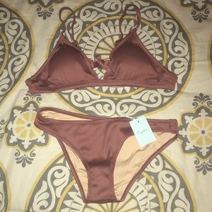 Cupshe Fluffy Cloud Tie Bikini Set